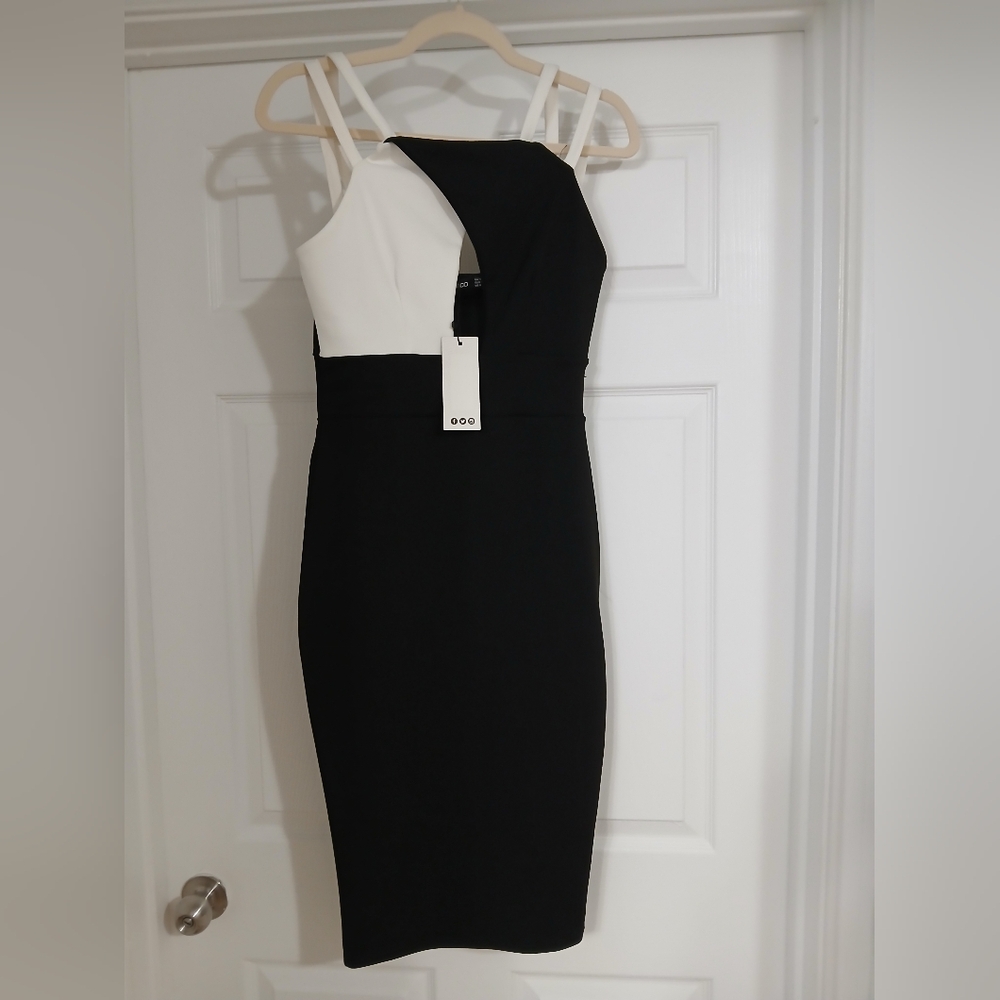 Elegant Black and White Dress